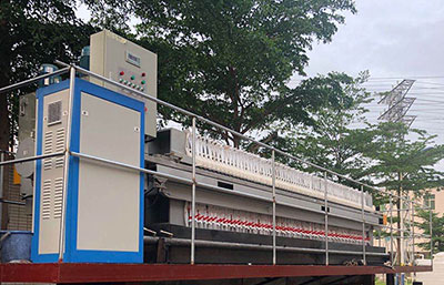 污泥板框壓濾機的濾板出現(xiàn)斷裂的原因